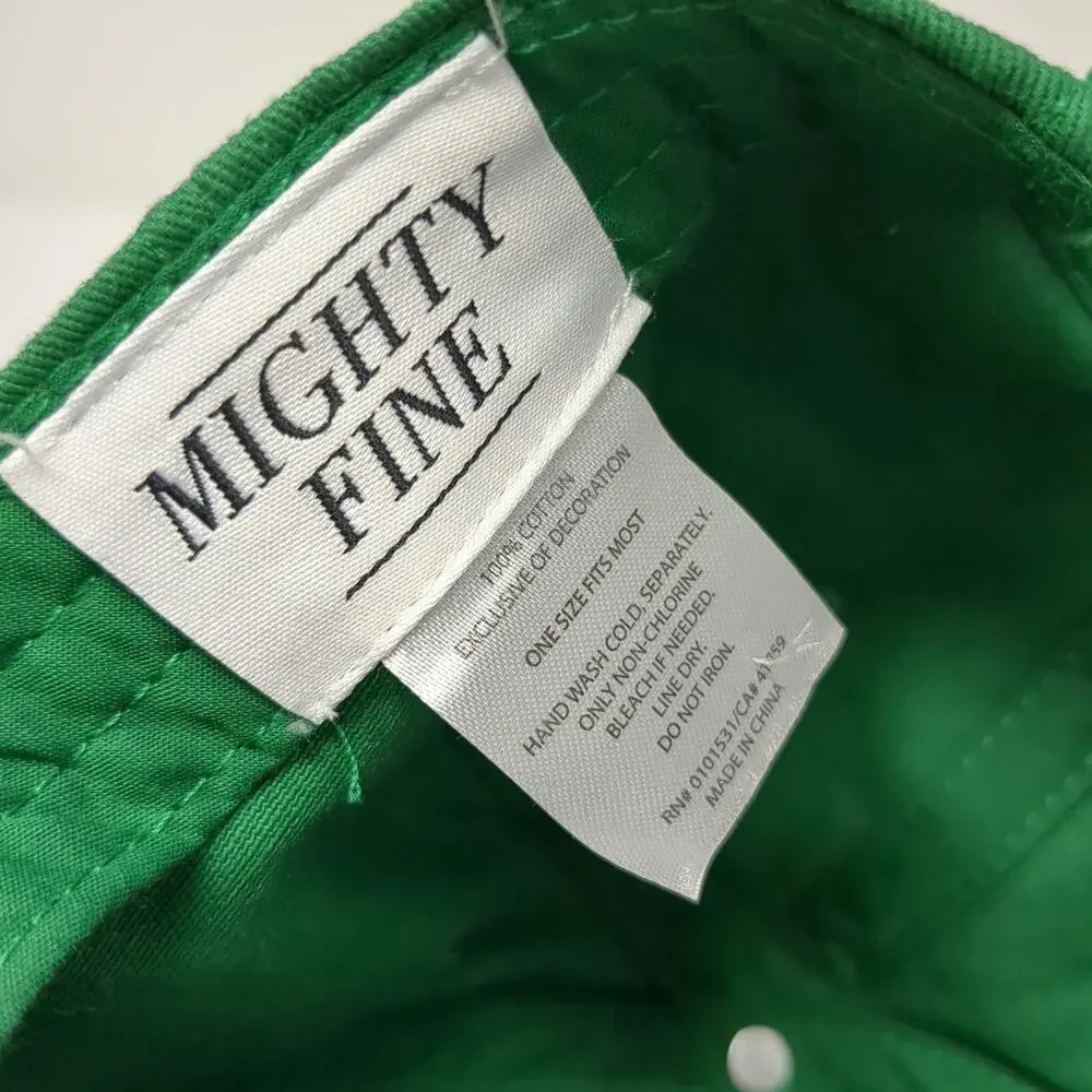 Mighty Fine 5 Panel Green One Size Mulligan's Golf Club Rope Snapback Hat Cotton